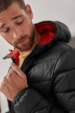 Load image into Gallery viewer, BLACK Hooded Quilted Jacket With DuPont™ Sorona® Insulation - Allsport
