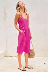 634900 KE PINK BTN SHRT DRS 8 DRESSES - Allsport