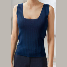 Load image into Gallery viewer, Navy Square Neck Vest - Allsport
