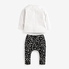 Load image into Gallery viewer, Little Brother Black/White Baby 2 Pack T-Shirt And Legging Set (0mth-18mths)
