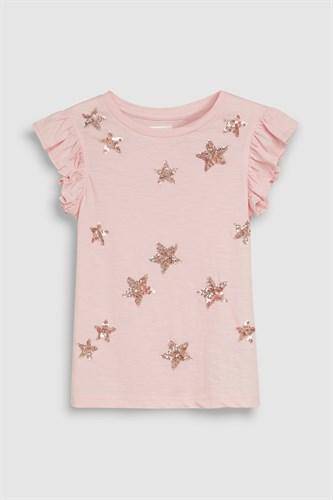 SEQUIN VEST PINK STAR (3-12YRS) - Allsport