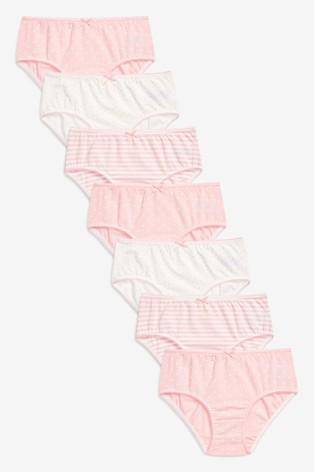 7PK BRIEF CREAM PINK (2-12YRS) - Allsport