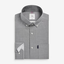 Load image into Gallery viewer, Light Grey Slim Fit Single Cuff Easy Iron Button Down Oxford Shirt - Allsport

