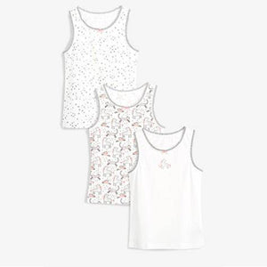 White 3 Pack Unicorn Vests - Allsport