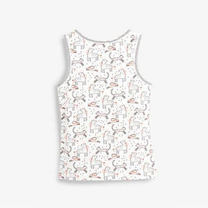 White 3 Pack Unicorn Vests - Allsport