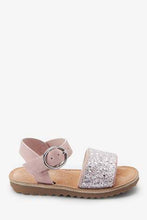 Load image into Gallery viewer, Pink Glitter Buckle Sandals - Allsport
