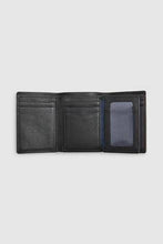 Load image into Gallery viewer, Black Signature Italian Leather Extra Capacity Trifold Wallet - Allsport

