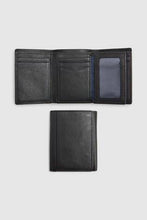 Load image into Gallery viewer, Black Signature Italian Leather Extra Capacity Trifold Wallet - Allsport
