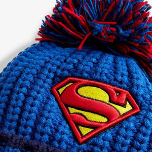 Blue Superman® Pom Beanie (Older) - Allsport
