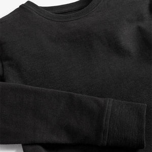 Black Long Sleeve Cosy T-Shirt (3-12yrs) - Allsport