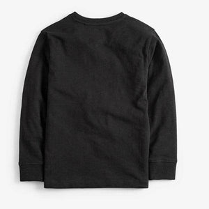 Black Long Sleeve Cosy T-Shirt (3-12yrs) - Allsport