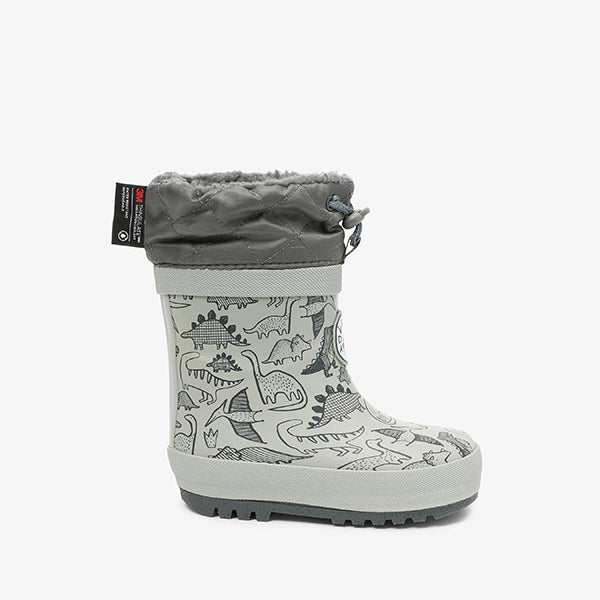 Grey Dino Next Thermal Thinsulate™ Lined Cuff Wellies