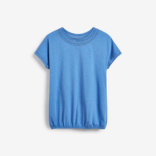 Blue Bubble Hem T-Shirt - Allsport