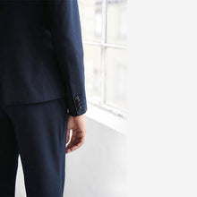 Load image into Gallery viewer, Navy Single Breasted Tailored Fit Jacket - Allsport
