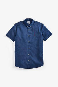 Indigo Slim Fit Denim Shirt - Allsport