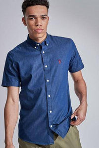 Indigo Slim Fit Denim Shirt - Allsport