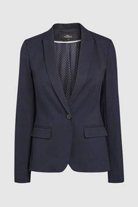 Navy Single Breasted Tailored Fit Jacket - Allsport