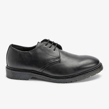 Load image into Gallery viewer, Black Cleated Sole Derby Shoes - Allsport
