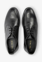 Load image into Gallery viewer, BLACK CLEATED SOLE DERBY SHOES - Allsport
