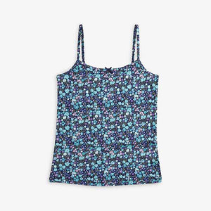 Navy 3 Pack Floral Camis (1.5yrs-12yrs) - Allsport