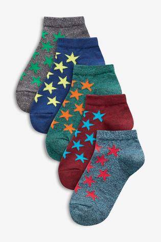 5PK TWIST STAR SPORT SOCKS - Allsport