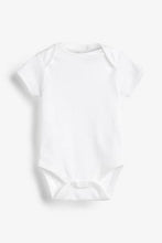 Load image into Gallery viewer, Pink/White 5 Pack GOTS Certified Organic Cotton Short Sleeve Bodysuits  (up to 18 months) - Allsport
