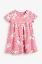 Load image into Gallery viewer, Bright Pink Unicorn Jersey Dress - Allsport
