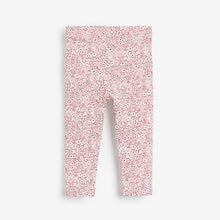 Load image into Gallery viewer, Pink Ditsy Cotton Leggings (3mths-6yrs) - Allsport

