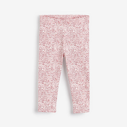 Pink Ditsy Cotton Leggings (3mths-6yrs) - Allsport