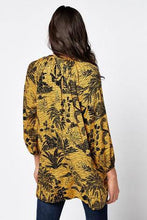 Load image into Gallery viewer, Ochre Scenic Print Button Through Longline Top - Allsport
