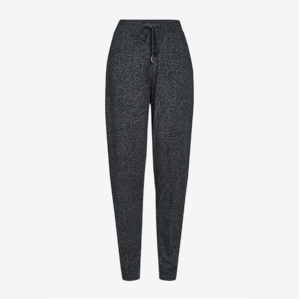 Charcoal Animal Print Jersey Joggers - Allsport