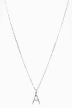 Load image into Gallery viewer, Multicolour Silver Tone Pastel Sparkle Initial Necklace - Allsport
