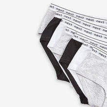 Load image into Gallery viewer, Black/White/Grey 7 Pack Hipster Briefs (2-12yrs) - Allsport

