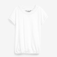 Load image into Gallery viewer, White Bubble Hem T-Shirt - Allsport
