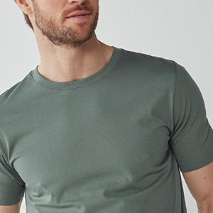 Dusky Green Crew Slim Fit T-Shirt - Allsport