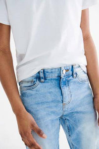 Skinny Fit Bleach Five Pocket Jeans Denim - Allsport