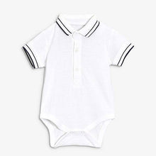 Load image into Gallery viewer, White Poloshirt Bodysuit - Allsport
