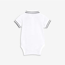 Load image into Gallery viewer, White Poloshirt Bodysuit (0mths-18mths) - Allsport
