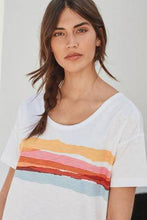 Load image into Gallery viewer, White Rainbow Short Sleeves Slub T-Shirt - Allsport
