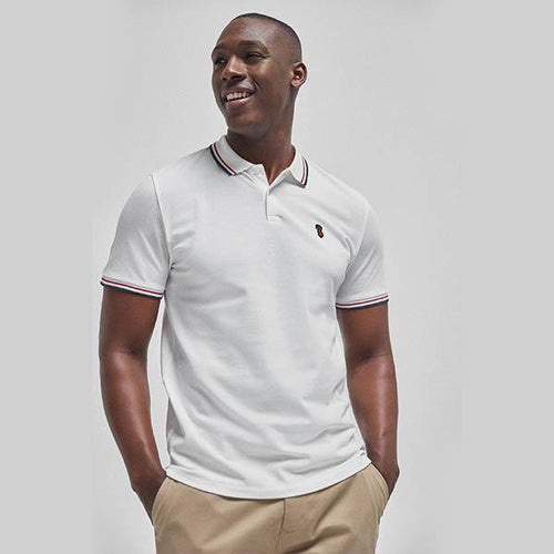 White Tipped Regular Fit Polo Shirt - Allsport