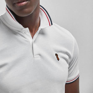 White Tipped Regular Fit Polo Shirt - Allsport