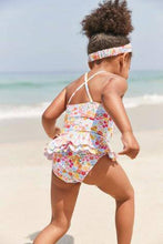 Load image into Gallery viewer, Multi Ditsy 2 Piece Set Swimsuit And Headband - Allsport

