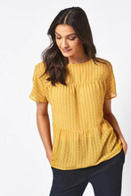 Load image into Gallery viewer, Ochre Tiered Short Sleeve Top - Allsport
