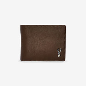 Brown Leather Stag Badge Extra Capacity Wallet