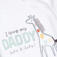 Load image into Gallery viewer, White Ecru Daddy Single Baby Sleepsuit (0-12mths) - Allsport
