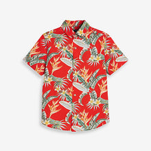 Load image into Gallery viewer, Red Floral Cotton Short Sleeve (3-12yrs) - Allsport
