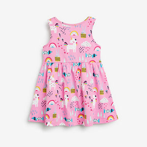 Pink Sleeveless Jersey Dress (3mths-6yrs) - Allsport