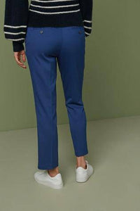 Blue Tailored Slim Trousers - Allsport