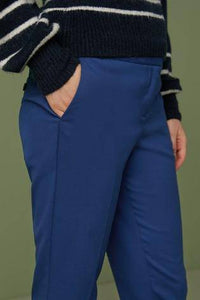 Blue Tailored Slim Trousers - Allsport