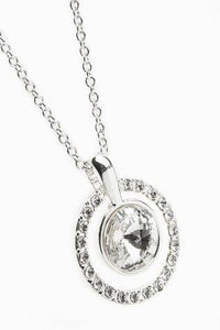 Silver Plated Sparkle Necklace With Swarovski® Crystals - Allsport